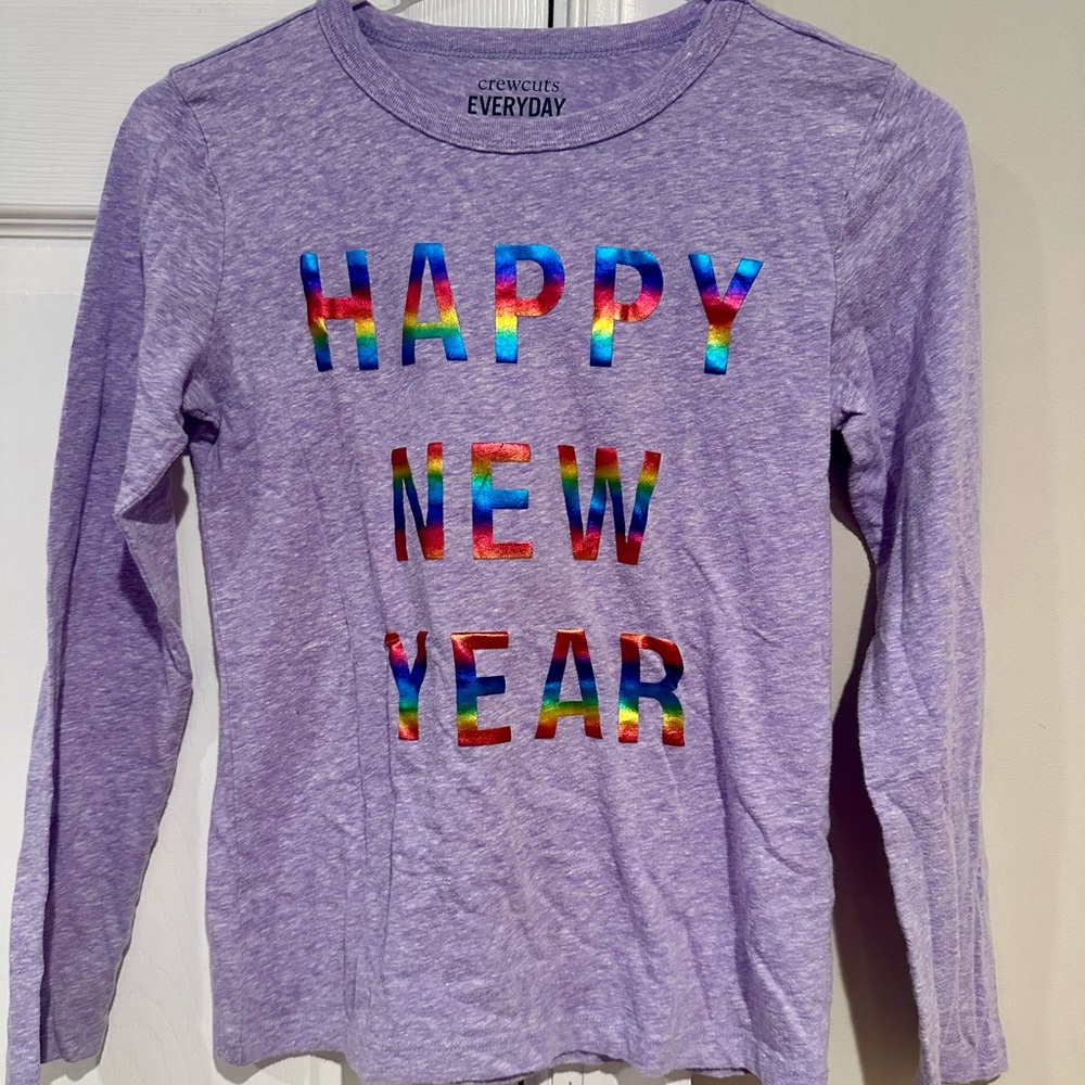 Crewcuts Everyday “HAPPY NEW YEAR” Long Sleeve Tee – Size 12